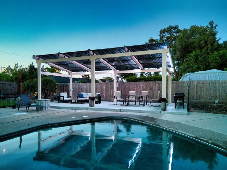 Infinity rack next to swimming pool Infinity rack next to swimming pool